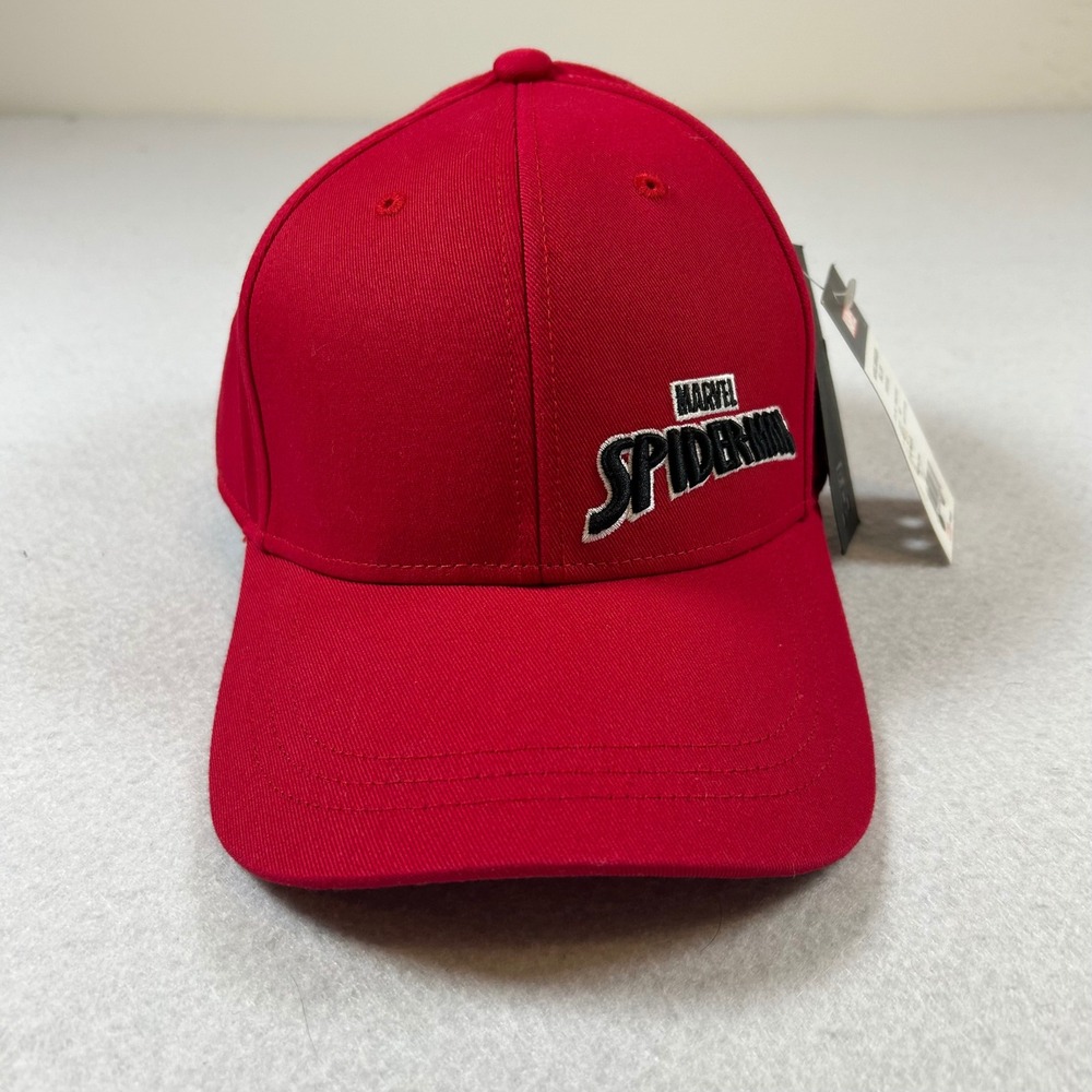 Volvik Marvel Spiderman‎ Hat Baseball Cap Mens Embroidered Adjustable Red NWT